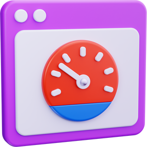 speedometer 3d render icon